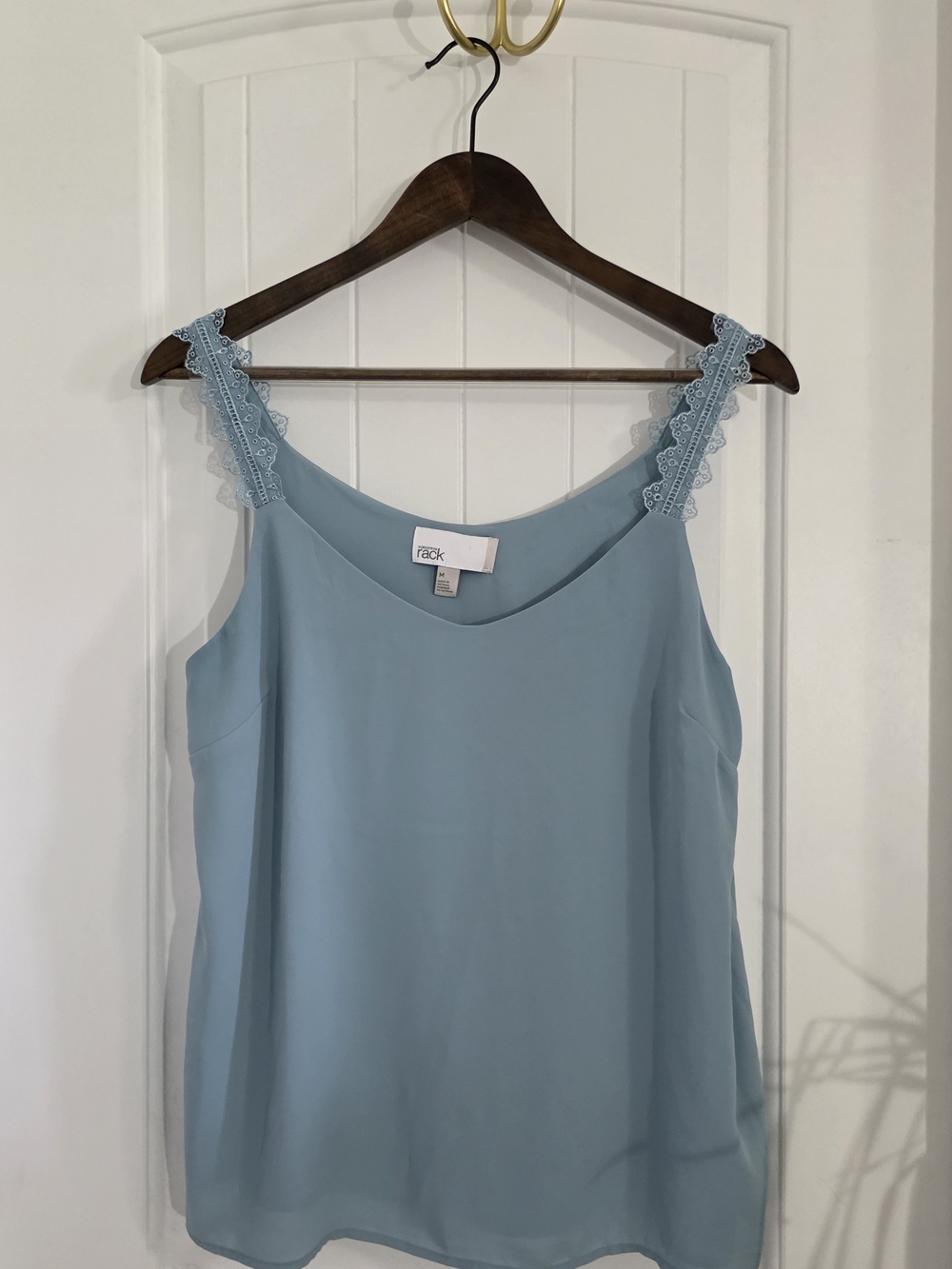 Nordstrom Rack Blue Lace Strap Camisole Tank Top Size MD - Picture 2 of 9